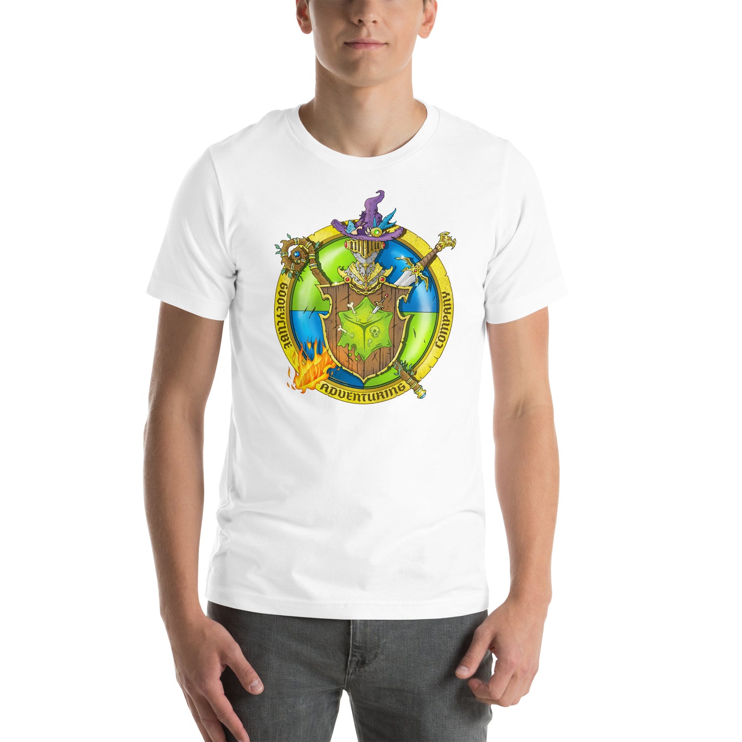 Gooey Cube White Unisex T-Shirt Front